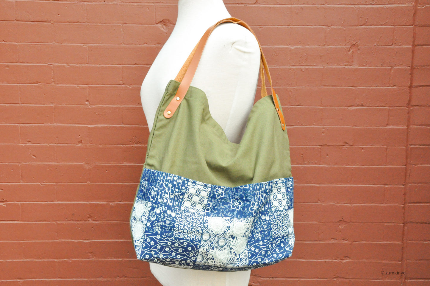 Indigo Two Pocket Tote