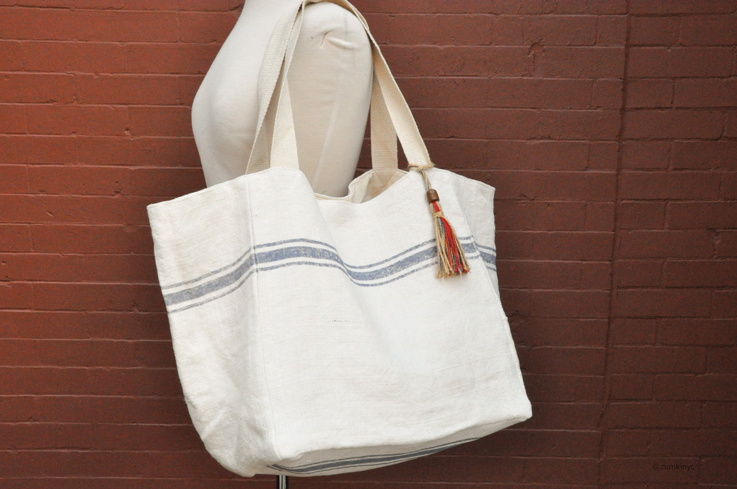 Kilim Bag Large Stripe Cotton Beach Bag