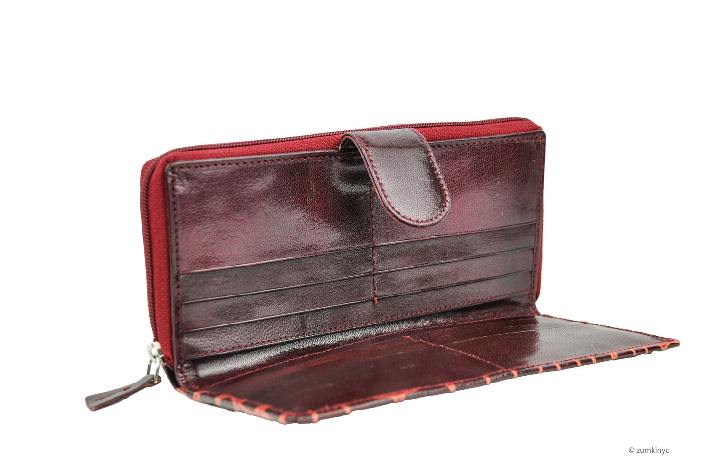 Croc-Embossed Leather Wallet