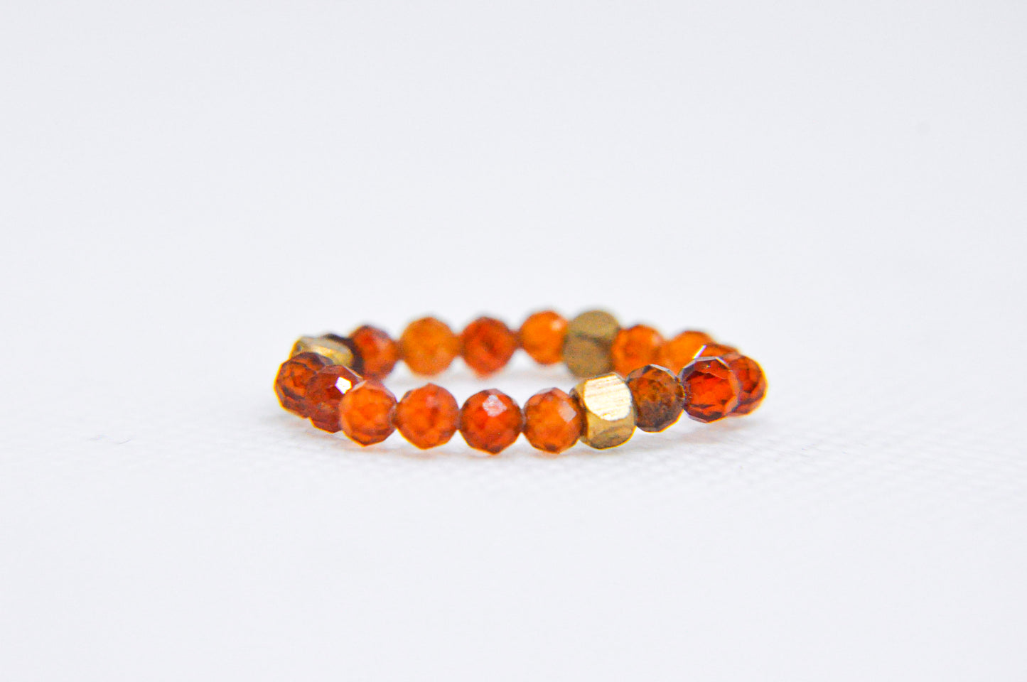 Faceted Gemstone Stretch Rings