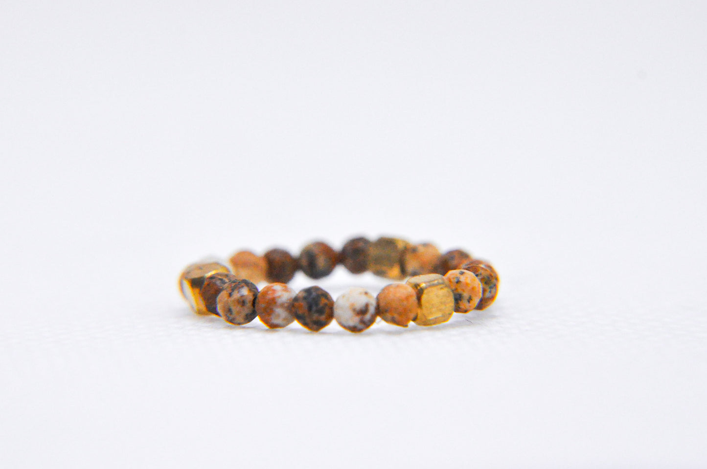 Faceted Gemstone Stretch Rings
