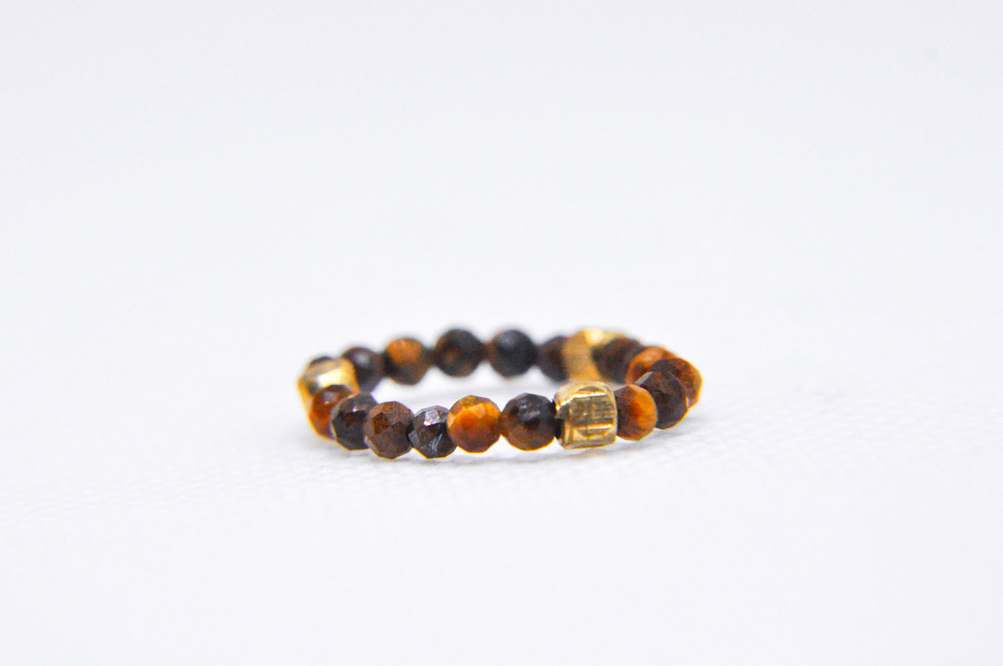 Faceted Gemstone Stretch Rings