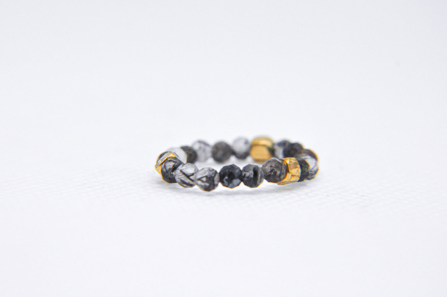 Faceted Gemstone Stretch Rings
