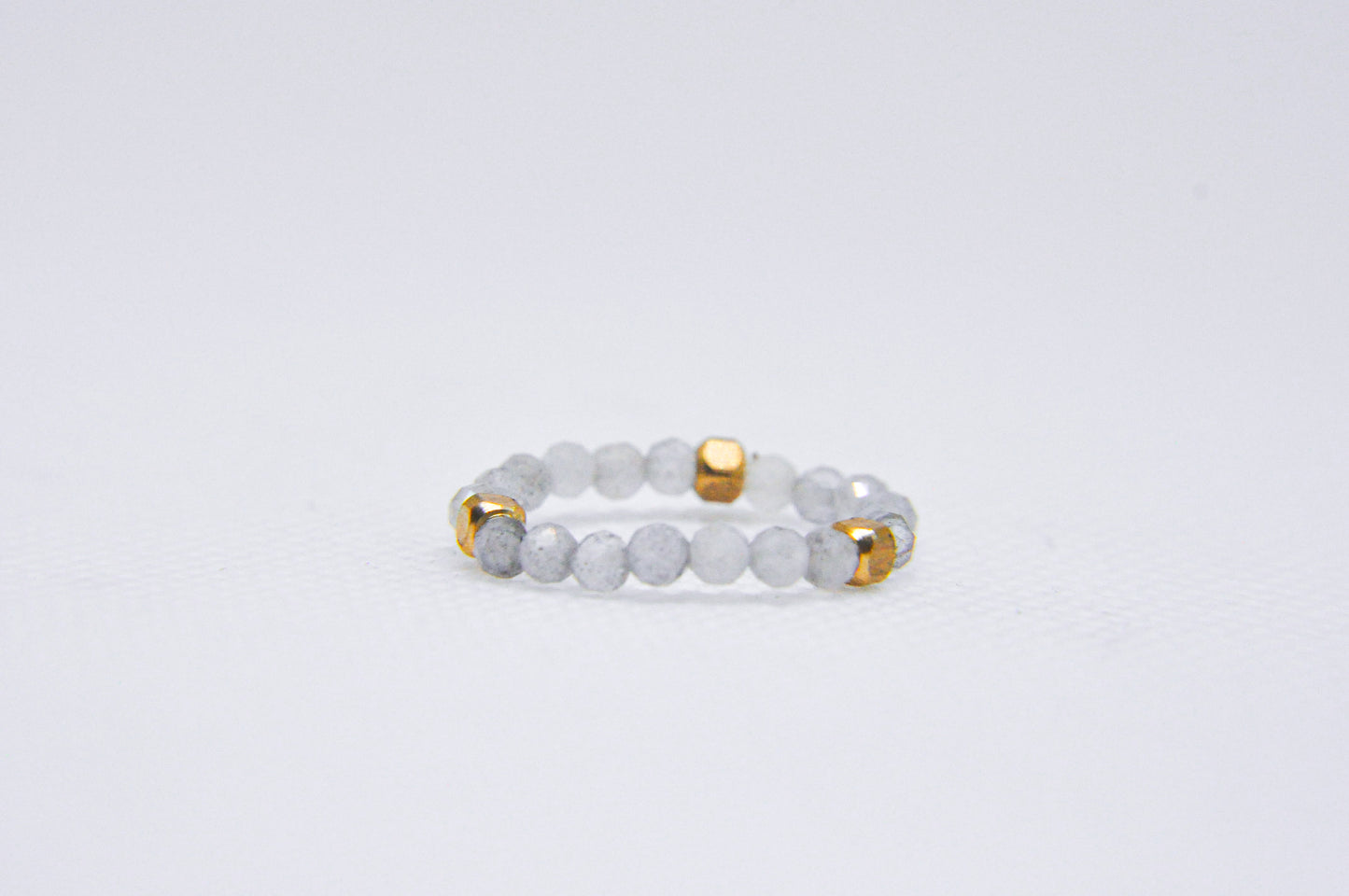 Faceted Gemstone Stretch Rings