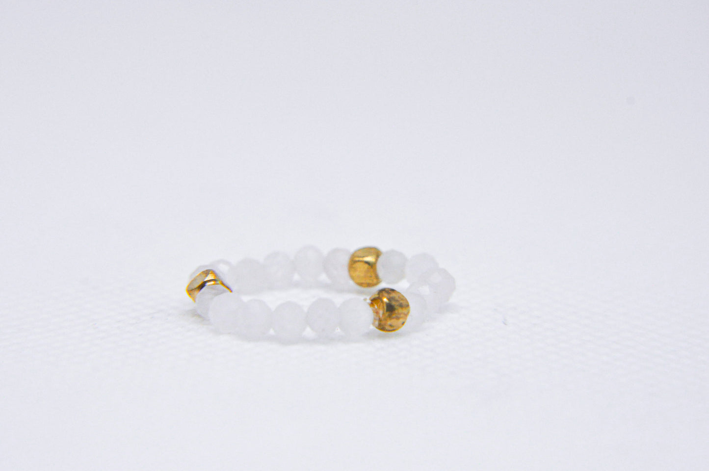 Faceted Gemstone Stretch Rings