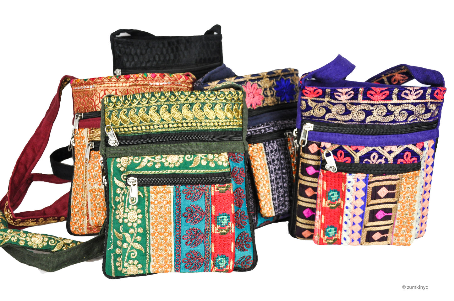 Sage Embroidered Crossbody Bag