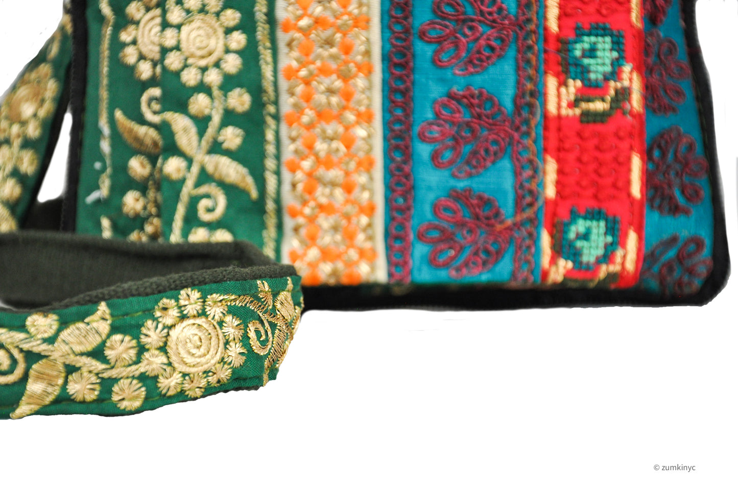 Sage Embroidered Crossbody Bag