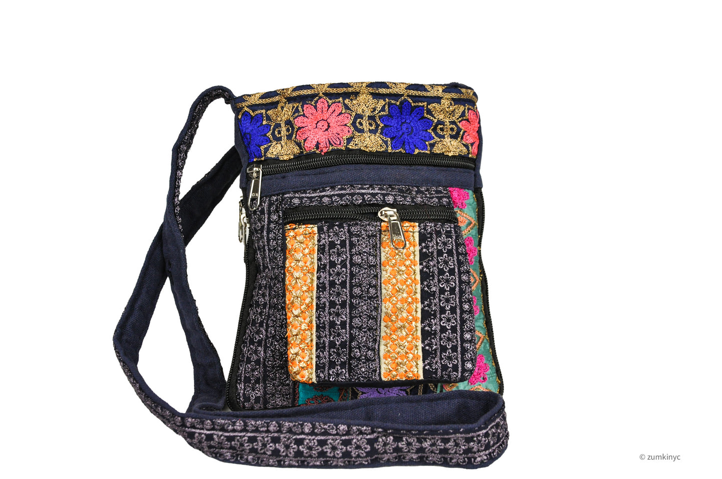 Sage Embroidered Crossbody Bag