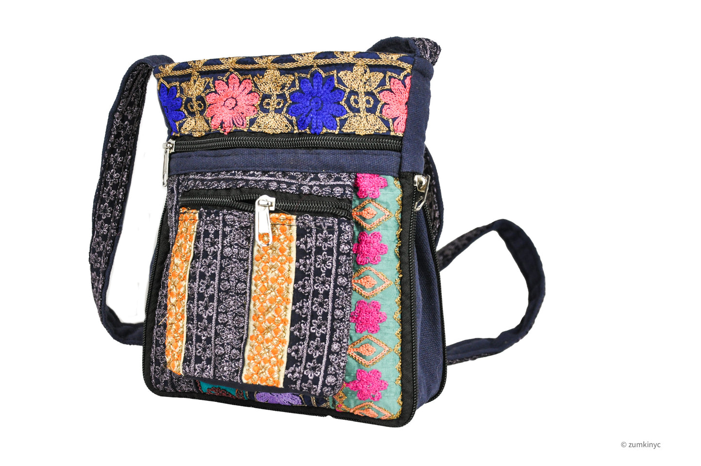Sage Embroidered Crossbody Bag