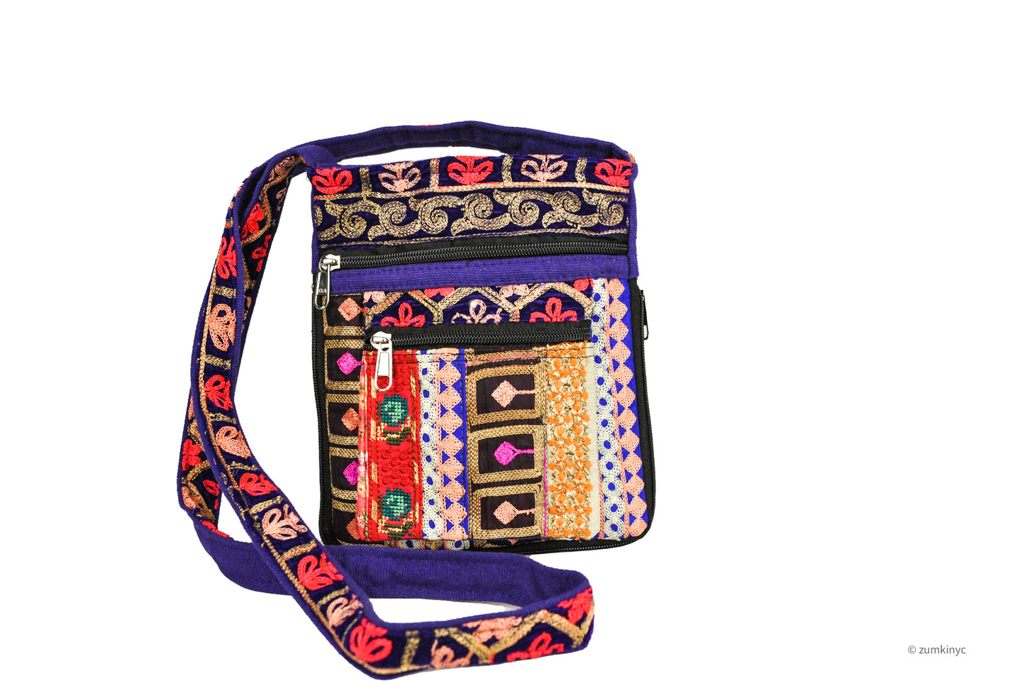 Sage Embroidered Crossbody Bag