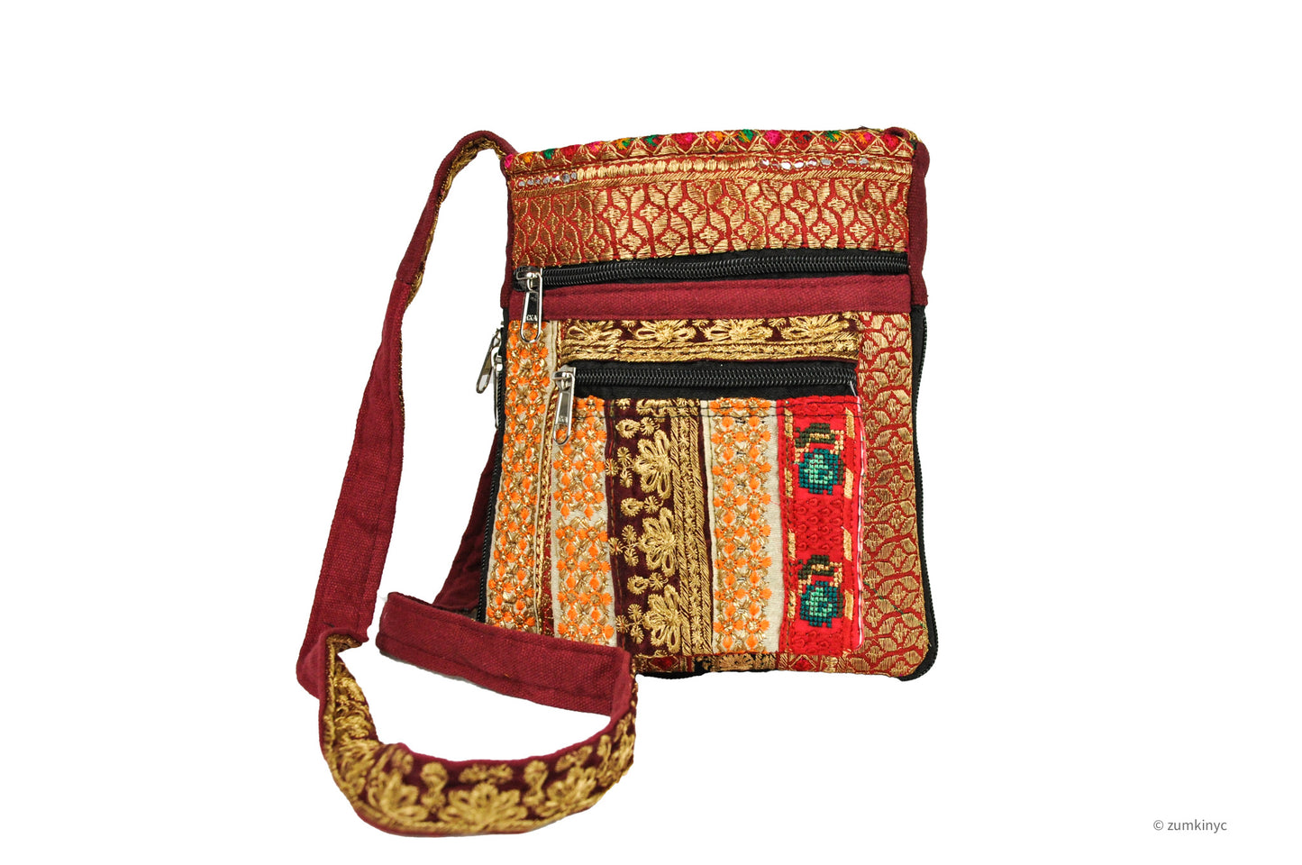 Sage Embroidered Crossbody Bag