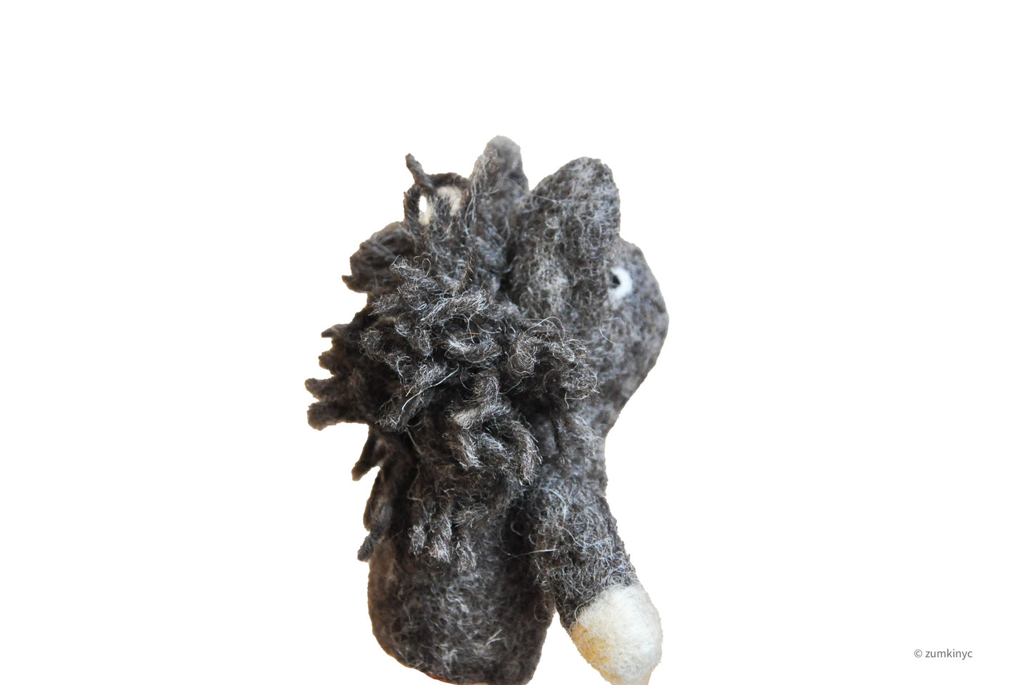 1/2 Donkey Felt Wool Finger Puppet