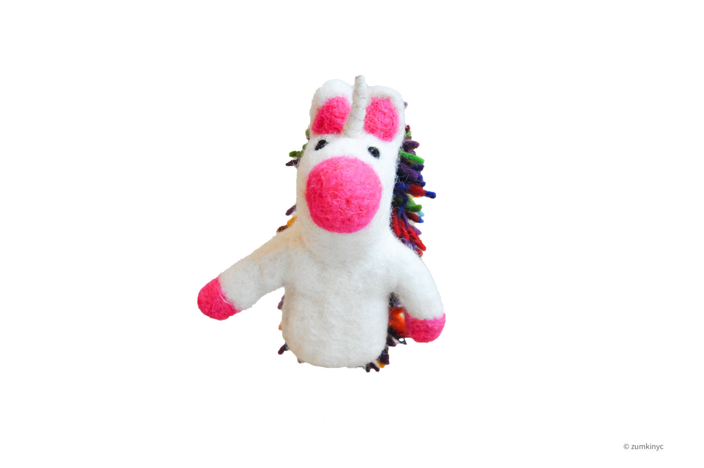 Unicorn Felt Wool Finger Puppet
