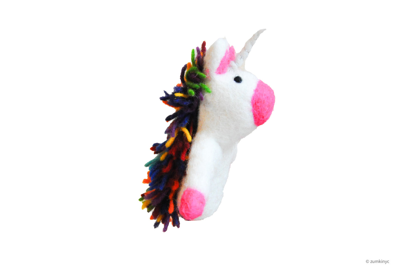 Unicorn Felt Wool Finger Puppet