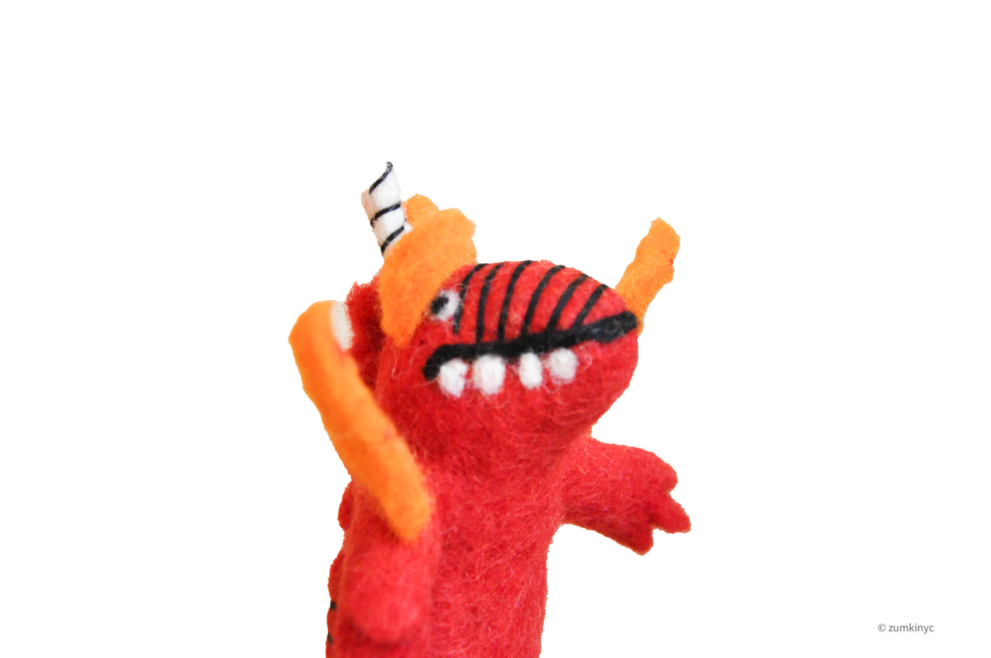 Red Dragon Felt Wool Finger Puppet