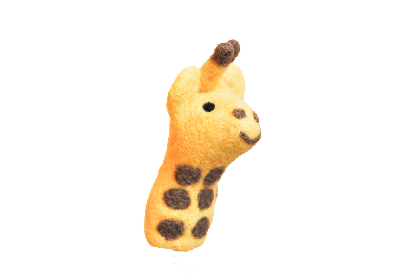 Giraffe Felt Wool Finger Puppet