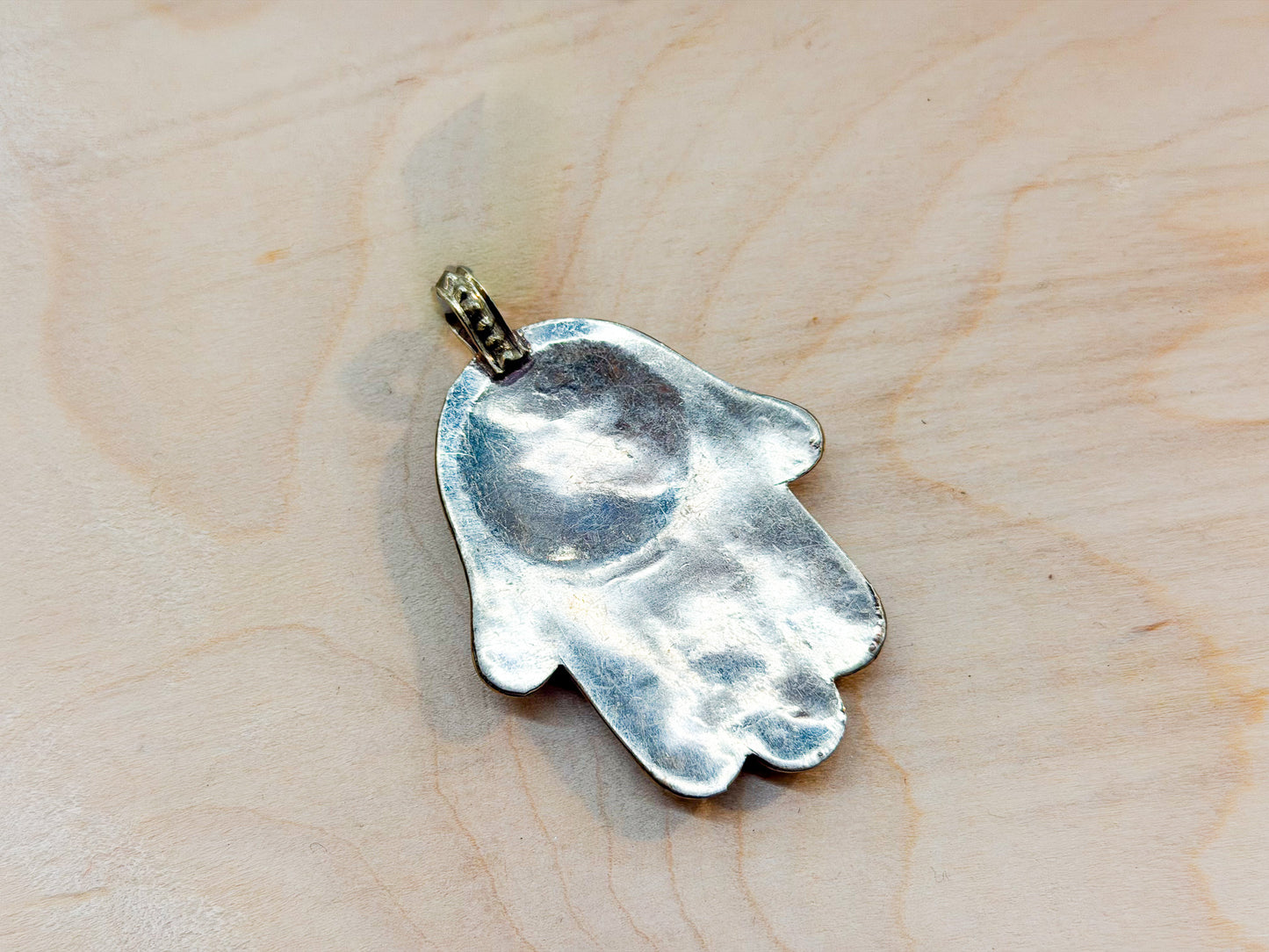 Turquoise Hamsa Hand Pendant with Amber & Coral – Tibetan Style Jewelry