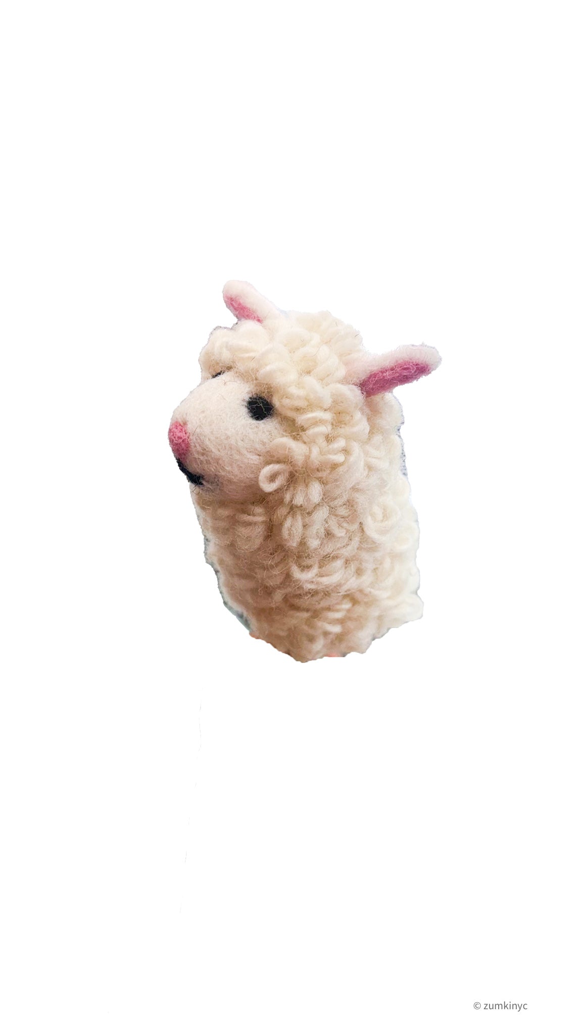 1/2 Body Sheep Felt Wool Finger Puppet