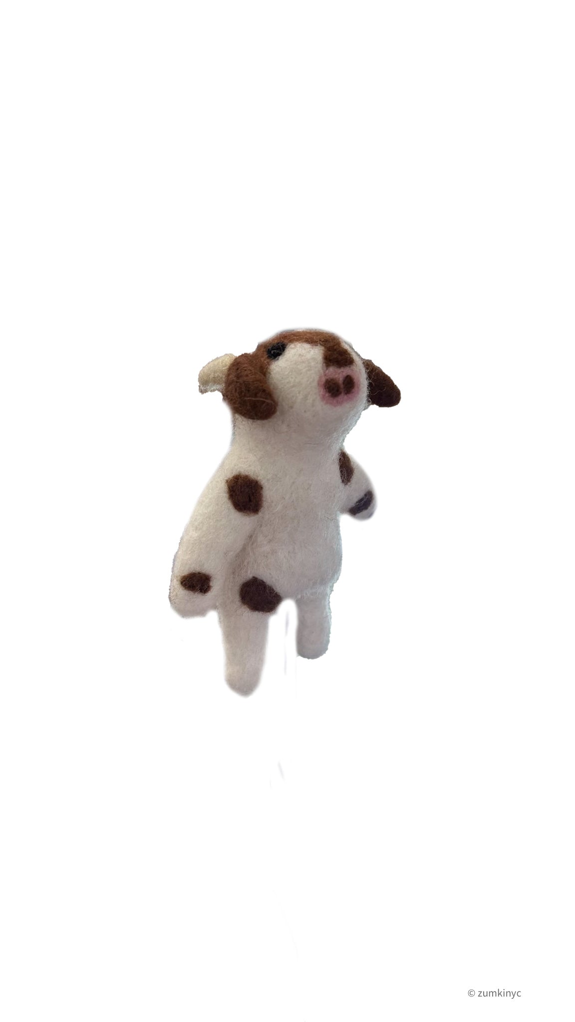 Brown Cow Felt Finger Puppet