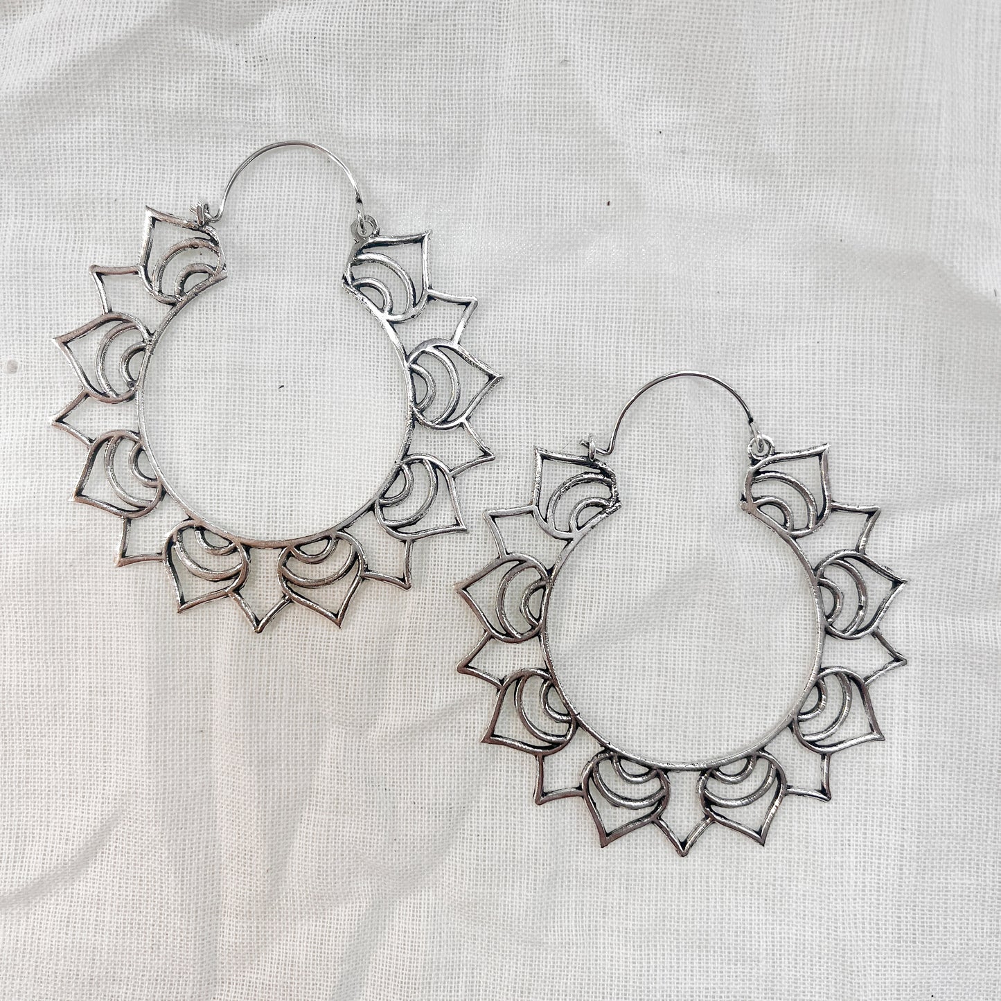 Aashiya Lotus Hoop Earring