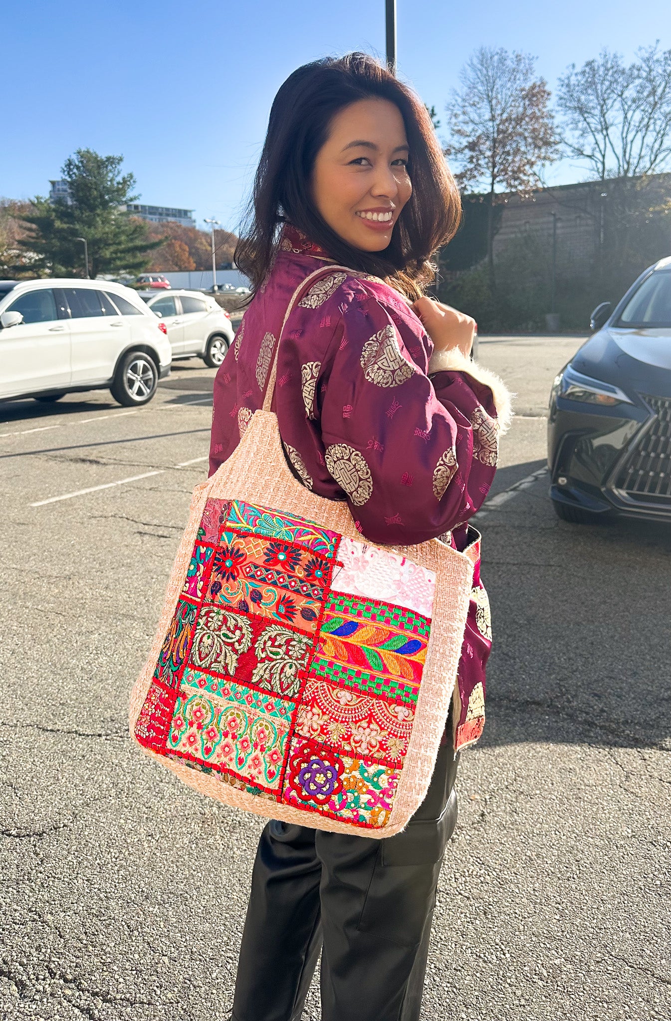 Embellished Hobo Bohemian One of a Kind Patchwork Tote Bag