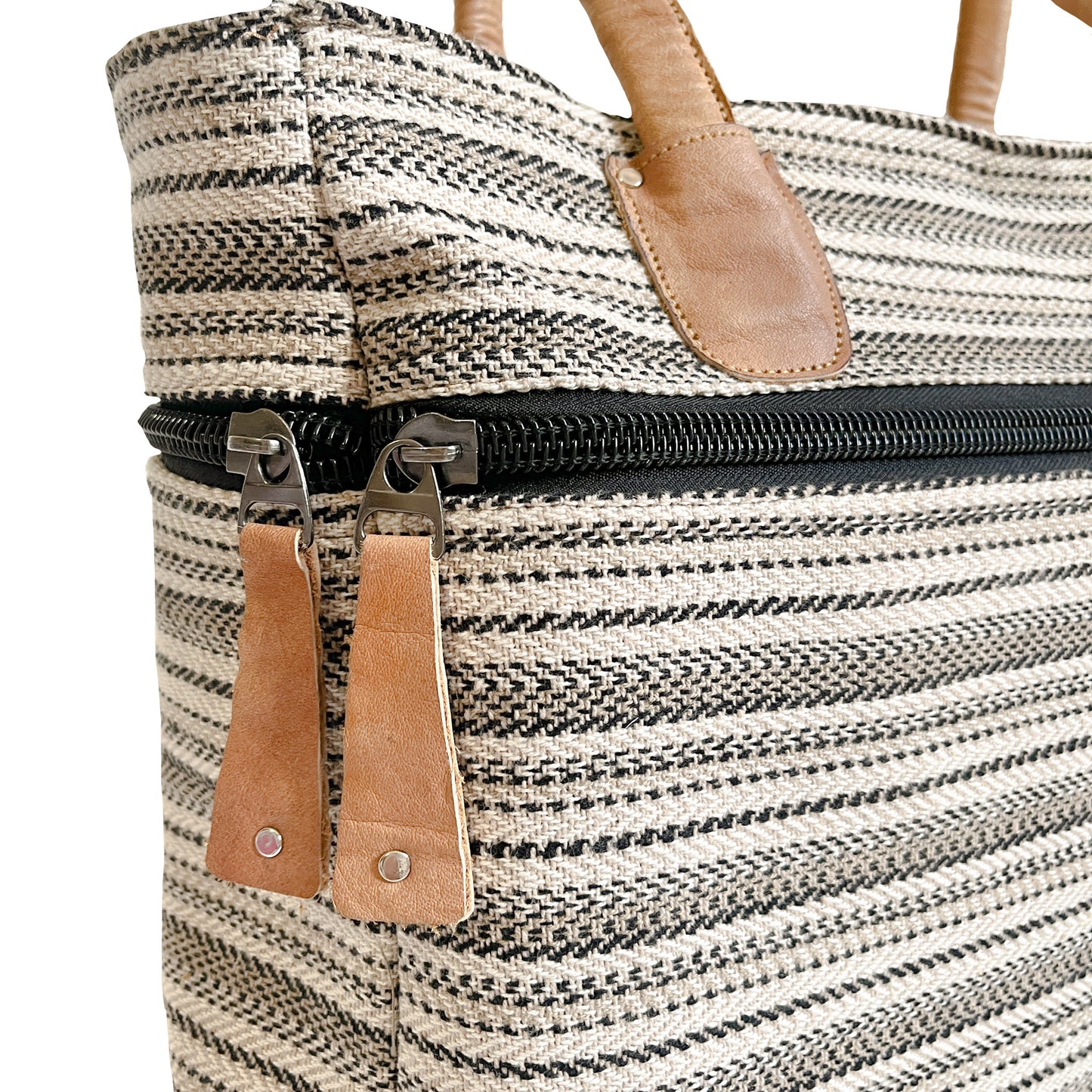 Orchid Weekender Hemp and Leather Travel Tote
