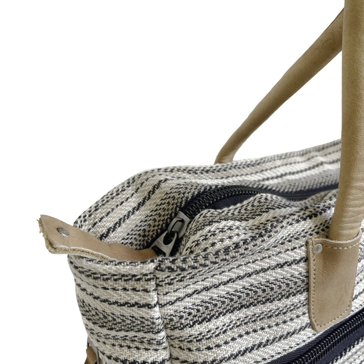 Orchid Weekender Hemp and Leather Travel Tote