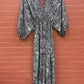 Thai Rayon Abstract Geometric Print Maxi Dress