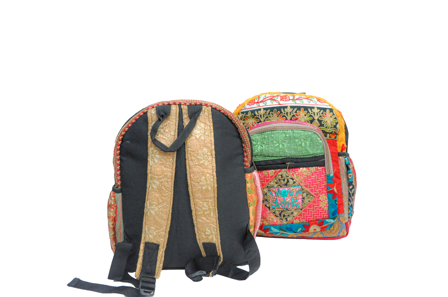 Camelia One of a kind Embellished Sari Backpack