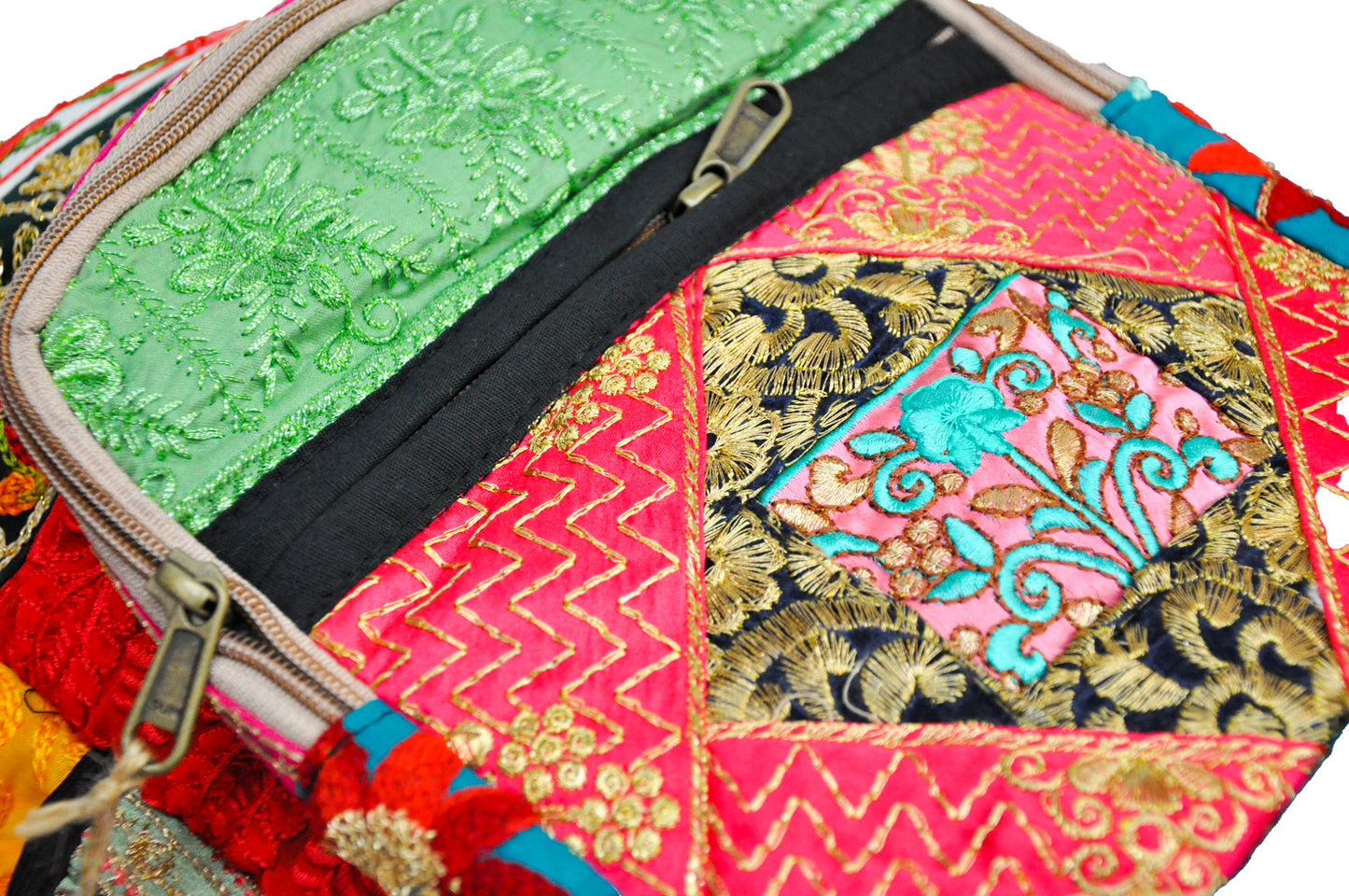 Camelia One of a kind Embellished Sari Backpack