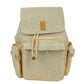 Pastel Organic Cotton & Leather Drawstring Backpack