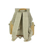 Pastel Organic Cotton & Leather Drawstring Backpack