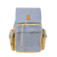Pastel Organic Cotton & Leather Drawstring Backpack
