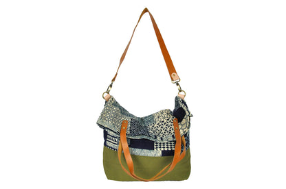 Two Strap Indigo Foldable Tote