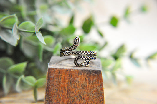 Chloe Double Coil Adjustable Snake Ring