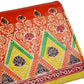 Barfi Embossed Leather Wallet – Vibrant Floral & Geometric Pattern
