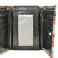 Dot Embossed Circle Trifold Small Leather Wallet