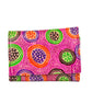 Dot Embossed Circle Trifold Small Leather Wallet