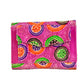 Dot Embossed Circle Trifold Small Leather Wallet