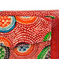 Dot Embossed Circle Trifold Small Leather Wallet