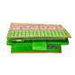 Bobby Flower Embossed Leather Wallet – Green Floral & Geometric Design