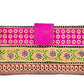 Bobby Flower Embossed Leather Wallet – Green Floral & Geometric Design