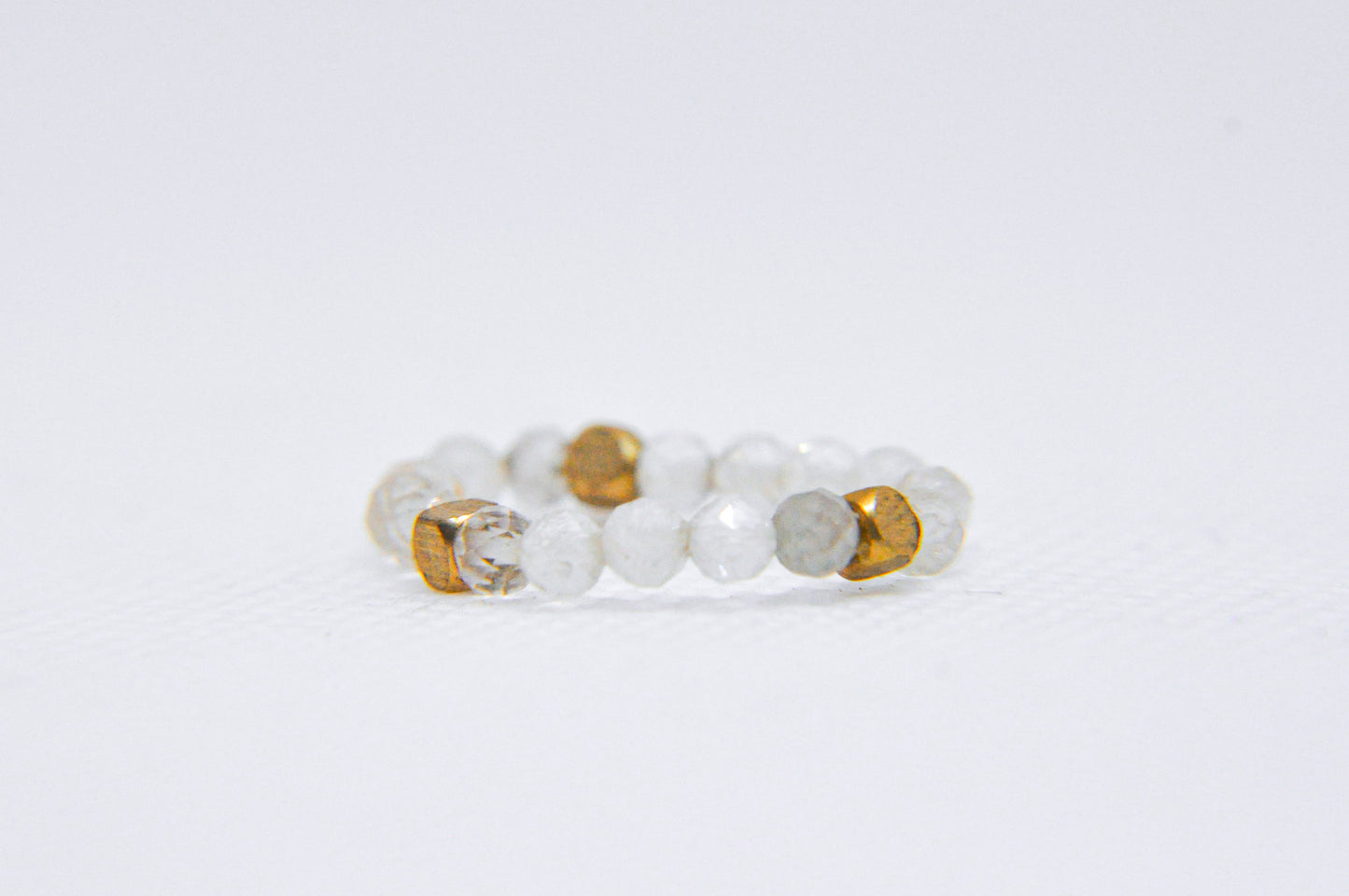 Faceted Gemstone Stretch Rings