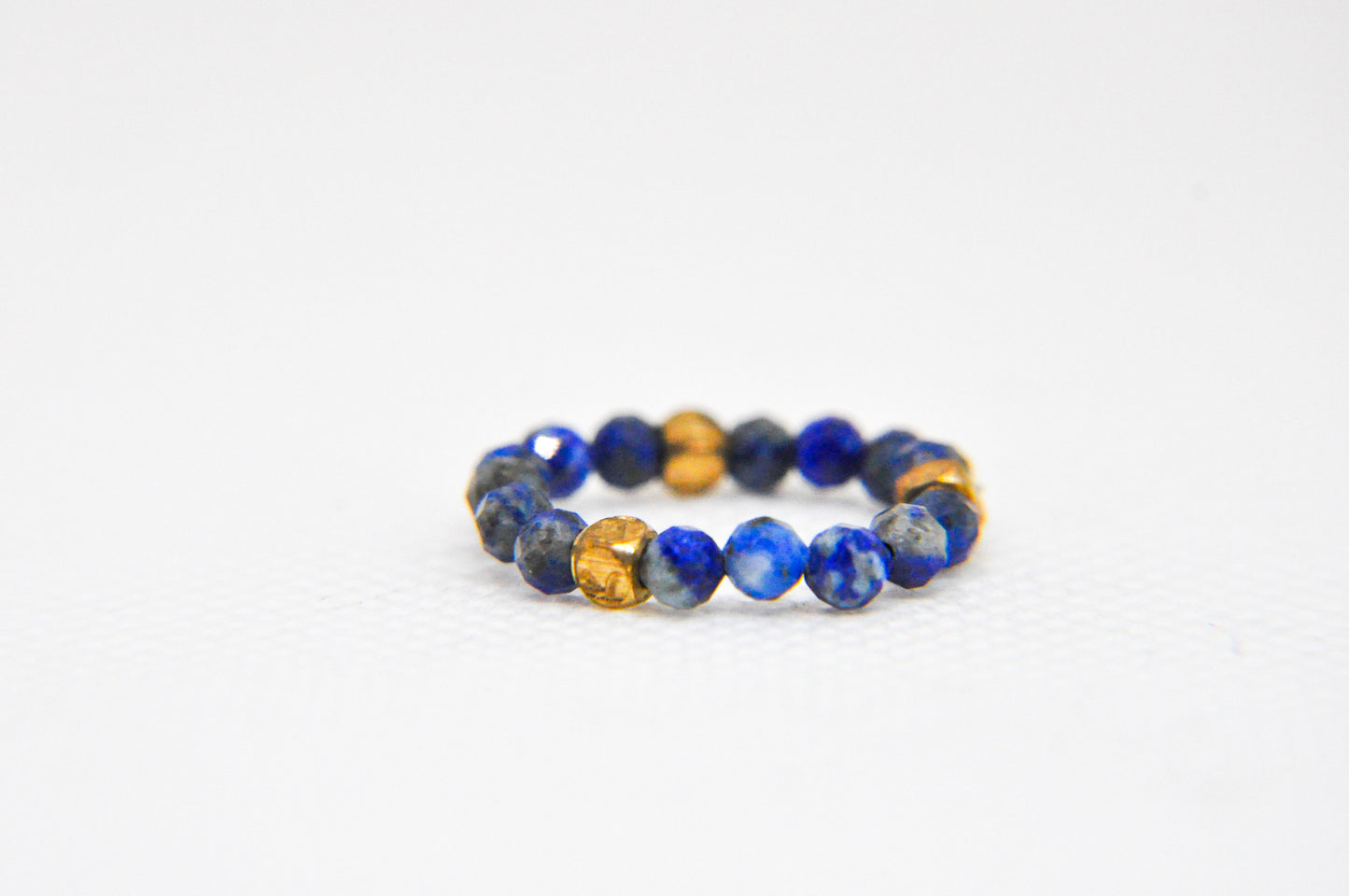 Faceted Gemstone Stretch Rings