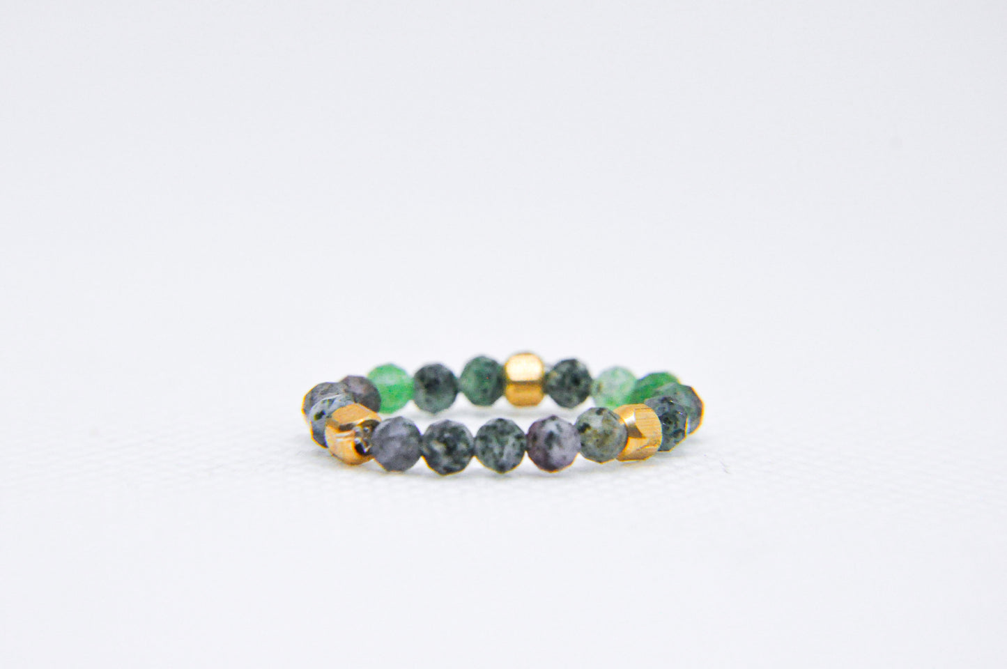 Faceted Gemstone Stretch Rings