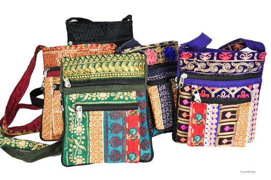 Sage Embroidered Crossbody Bag