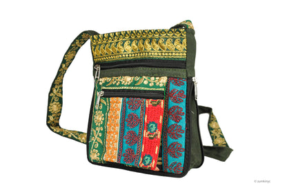 Sage Embroidered Crossbody Bag