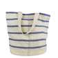 Soft Jute Kilim Bag With Capri Stripes in Blue