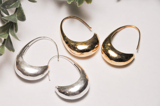 Hina handmade crescent earrings