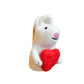 Mouse with Heart Felt Wool Finger Puppet